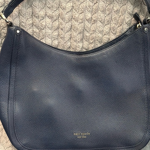 Kate Spade Navy Leather Hobo Bag - Picture 1 of 2